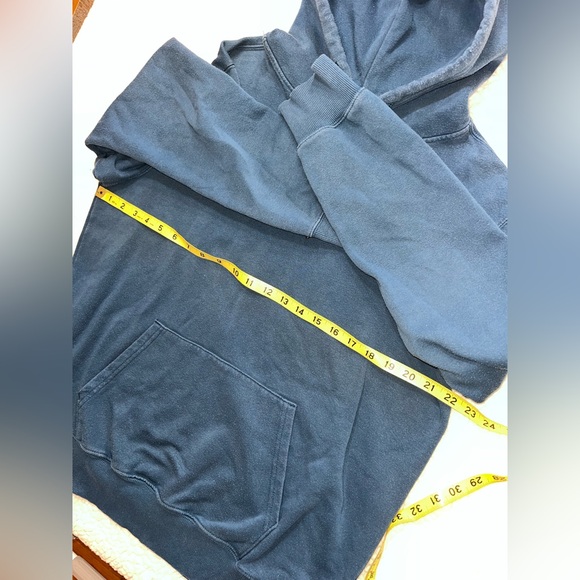 North Face Hoodie Blue Sweatshirt Mens Medium - Picture 5 of 6
